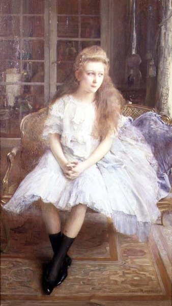 Retrato de uma jovem garota de Henri Royer