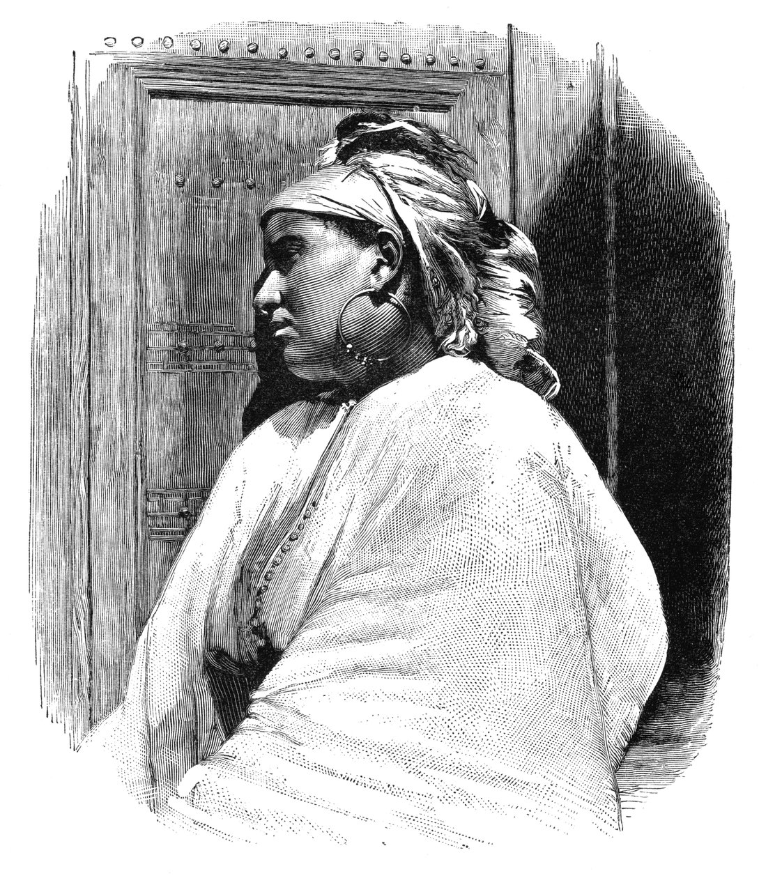 Uma mulher árabe de Tânger, Marrocos, 1895. de Henri Thiriat