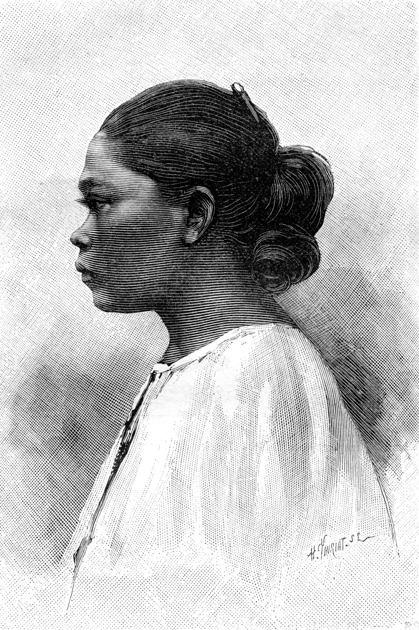 Mulher da Malásia, século XIX de Henri Thiriat