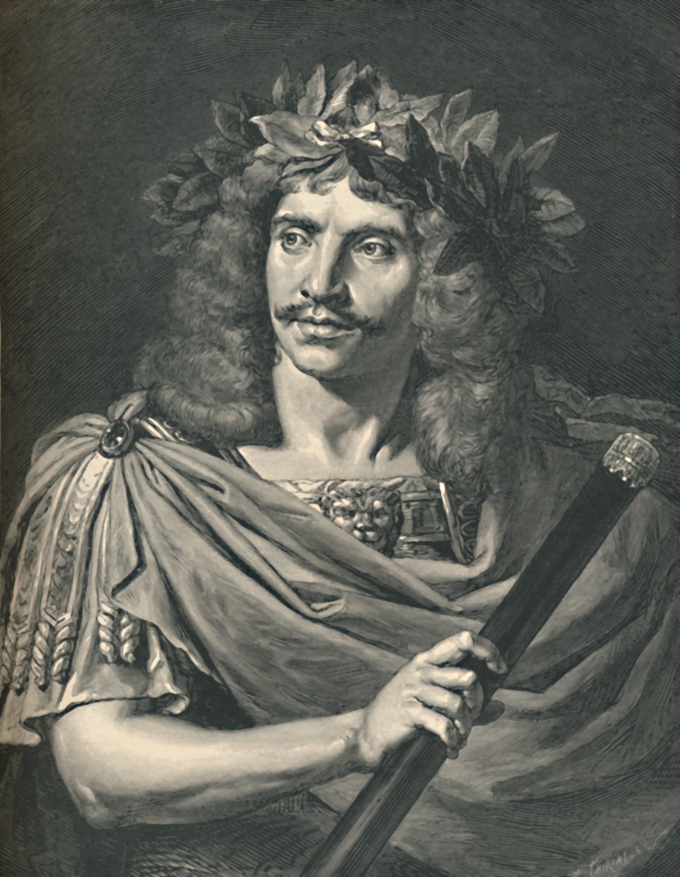 Molière como Júlio César na tragédia de Pompéia, 1886 de Henri Thiriat