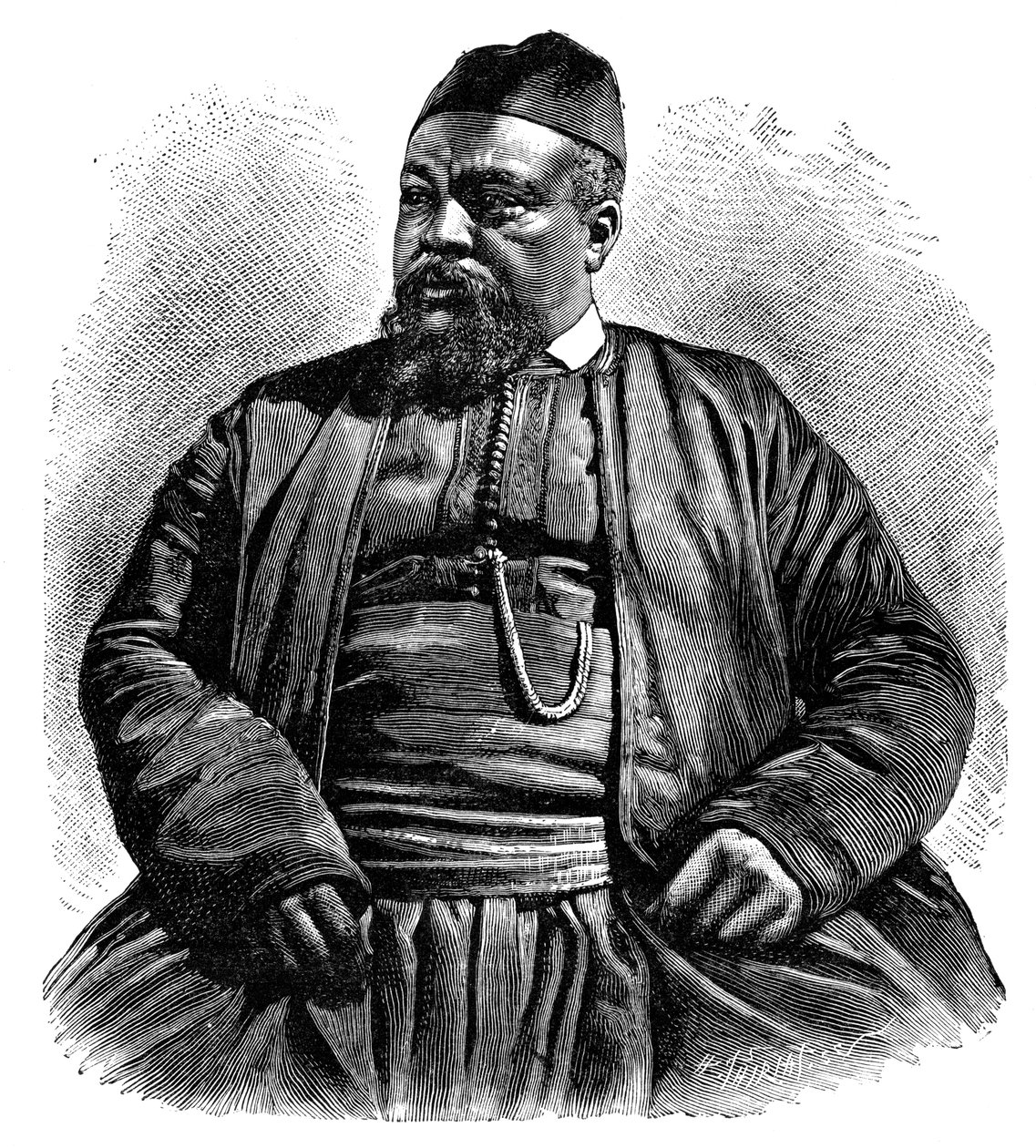 Mulai Tayeb, xerife de Wezzan, norte da África, 1895. de Henri Thiriat