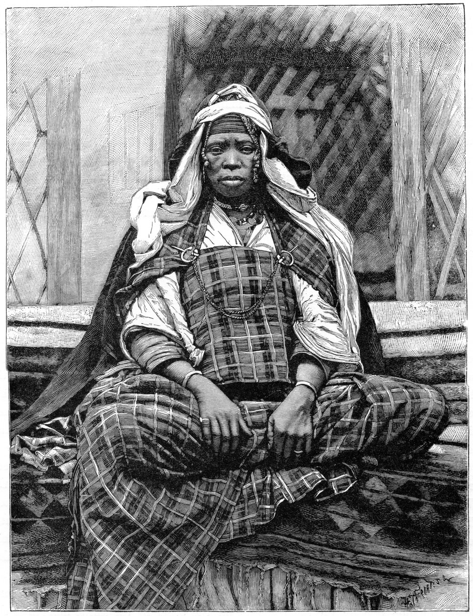 Mulher, Biskra, Argélia, c1890 de Henri Thiriat