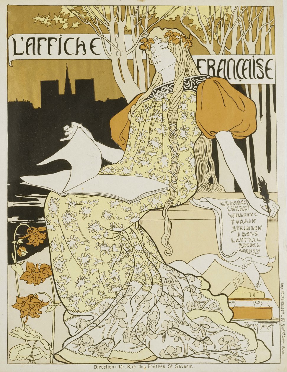 O cartaz francês, ca 1897. de Henri Thiriet