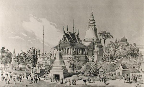 O Palácio do Camboja no Trocadero, a Exposição Universal de 1900 de Henri Toussaint