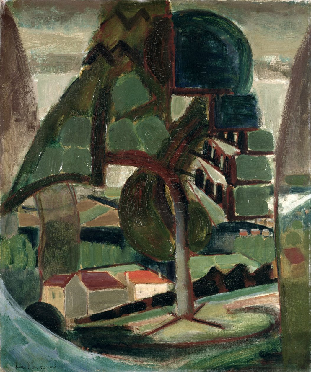 Paisagem de Meulon-Hardricourt de Henri Victor Gabriel Le Fauconnier