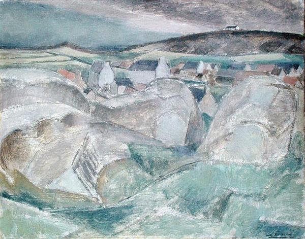 Aldeia nas montanhas de Henri Victor Gabriel Le Fauconnier