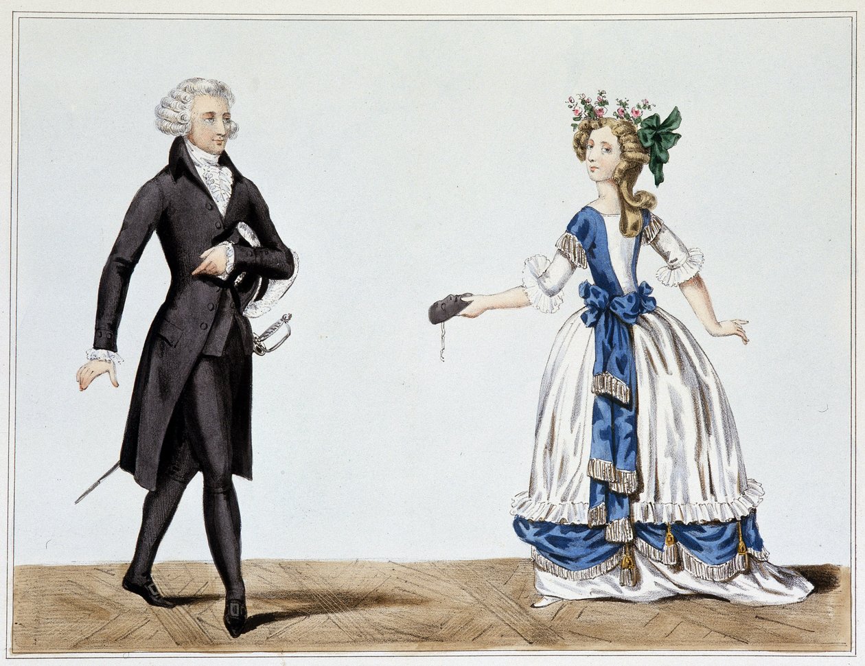 Fantasias de homens e mulheres para o baile de finalistas de Henri Villain