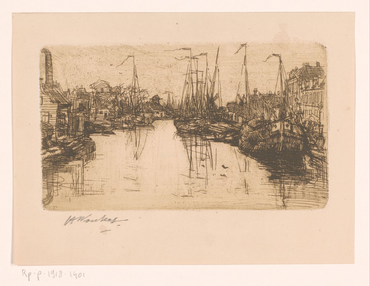 Canal da cidade de Henri Wouters (signed by artist)