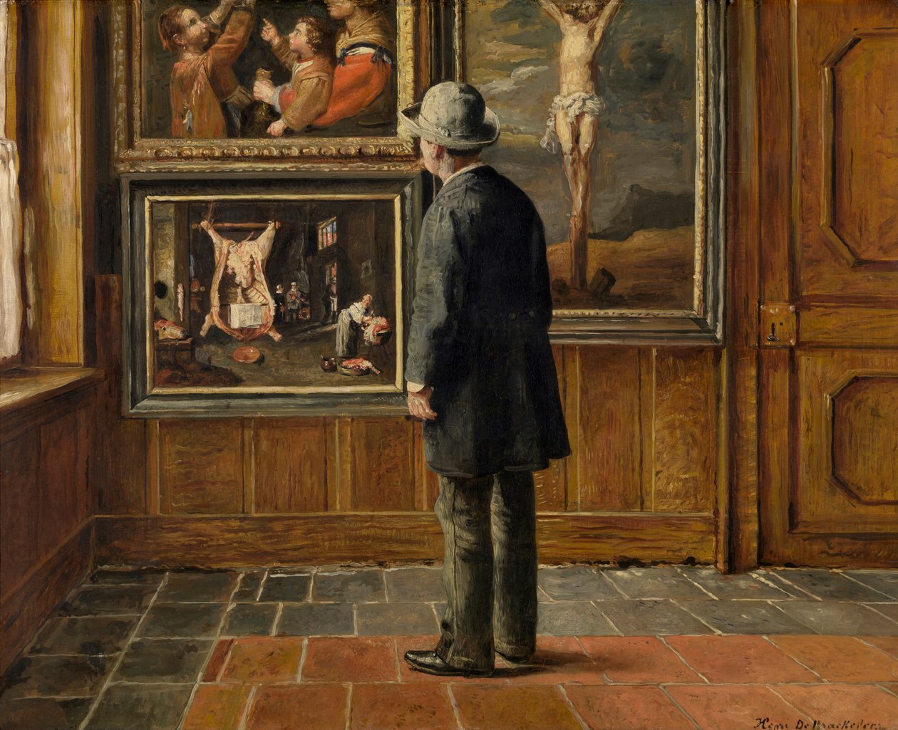Pinturas na "Terninckgesticht" em Antuérpia (óleo sobre tela) de Henri de Braekeleer