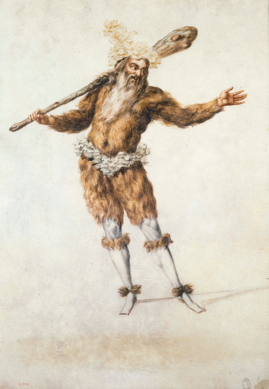 Traje de ballet de um homem selvagem, c.1654 (guache) de Henri de Gissey