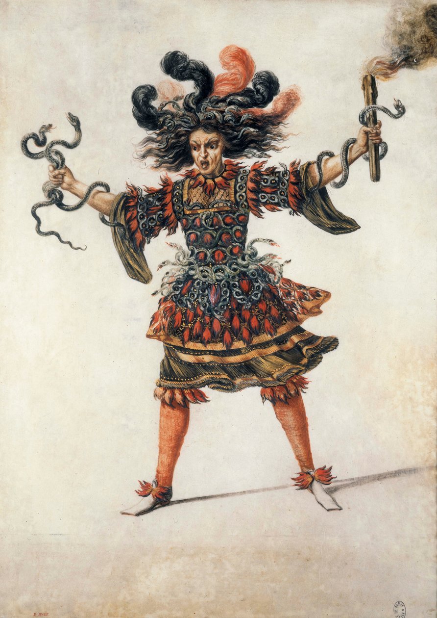 Traje de ballet de fúria de Henri de Gissey