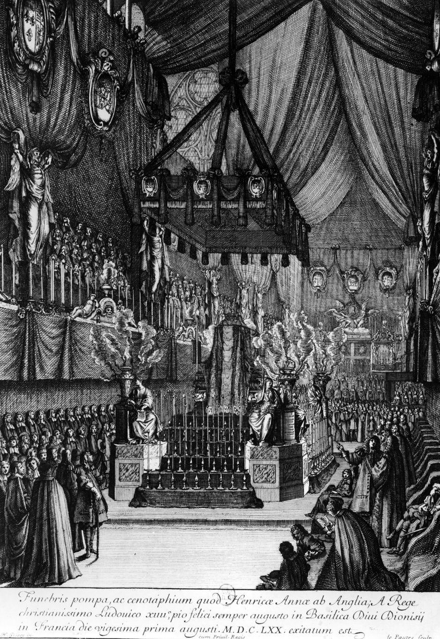 Funeral da Princesa Henrietta da Inglaterra, 1670 de Henri de Gissey