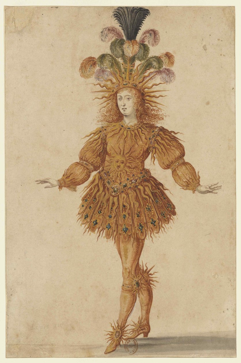 Luís XIV como Apolo no balé Ballet de la Nuit, 1653. de Henri de Gissey