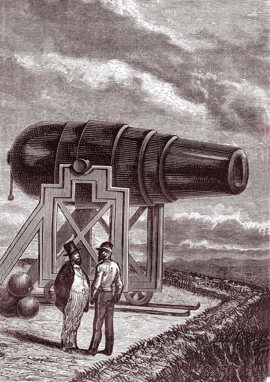 O canhão gigante Columbiad Rodmar de Henri de Montaut