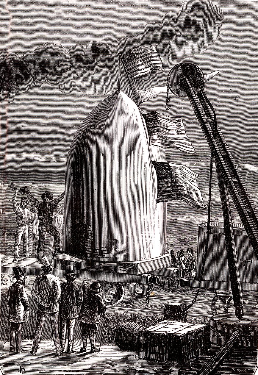 O projétil do canhão gigante chegou a Stone