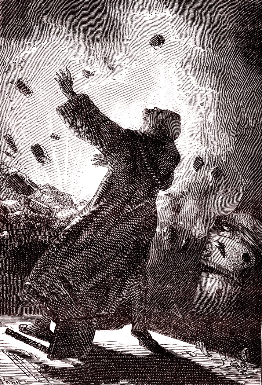 O monge Berthold Schwartz, "Da Terra à Lua" de Júlio Verne de Henri de Montaut