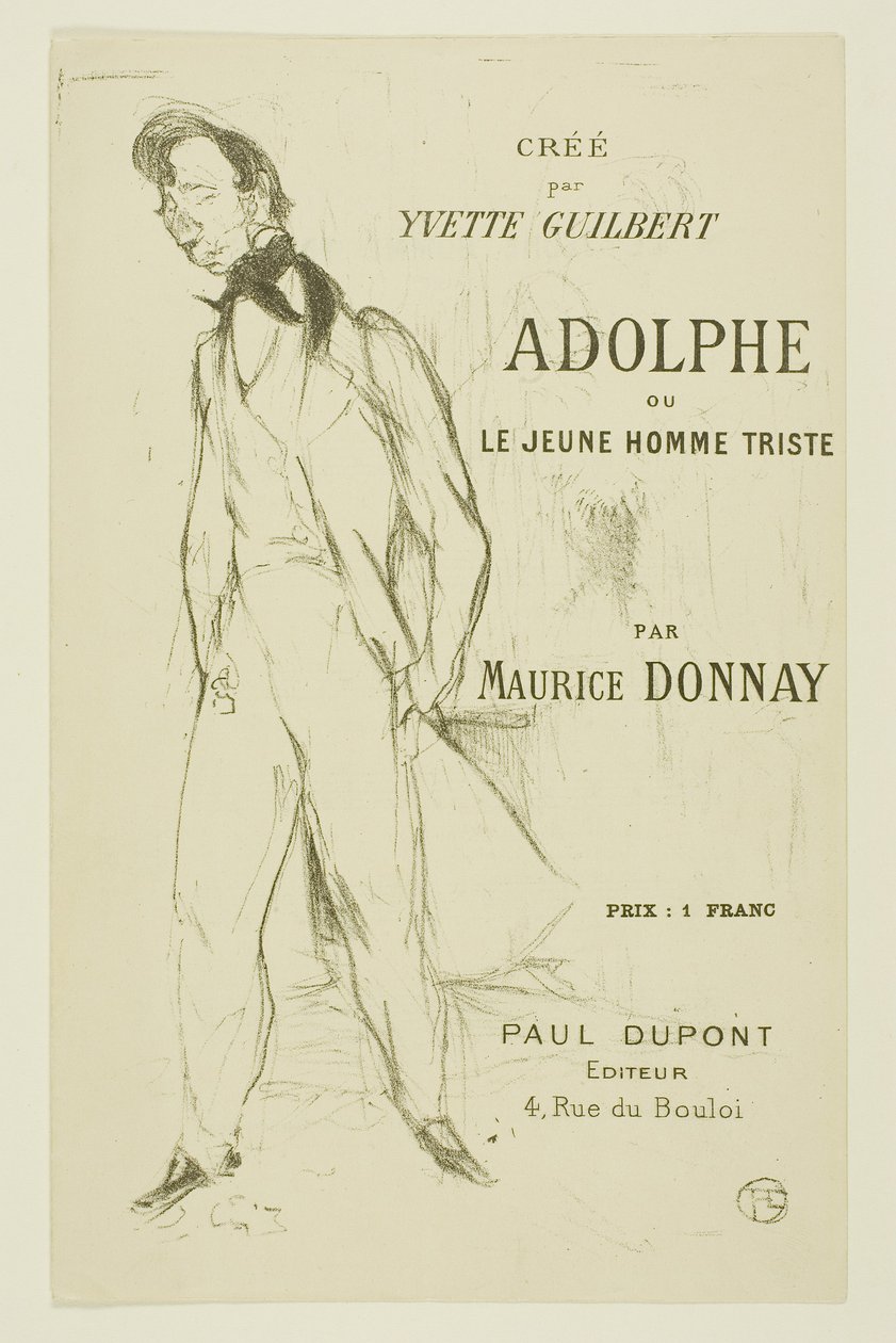 Adolphe — o jovem triste de Henri de Toulouse-Lautrec