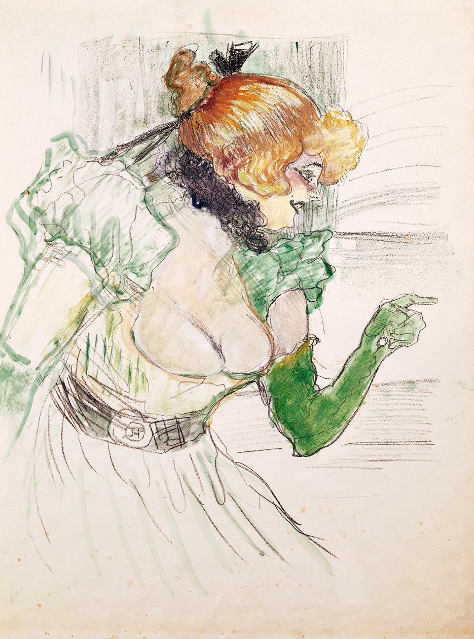 Artista com Luvas Verdes - Cantora Dolly from Star at Le Havre de Henri de Toulouse Lautrec