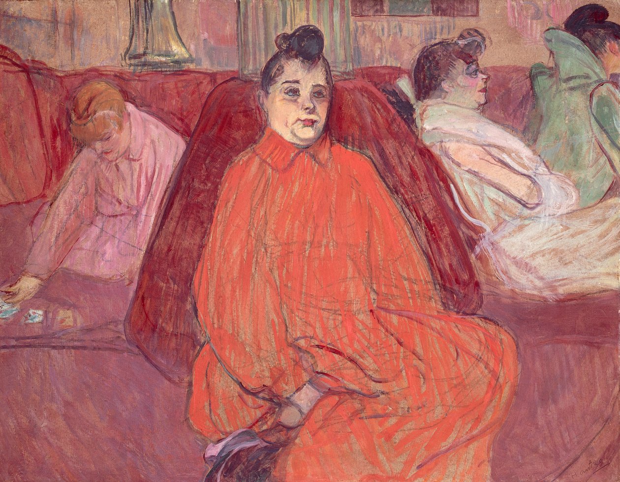 No Salão, sofá de Henri de Toulouse Lautrec