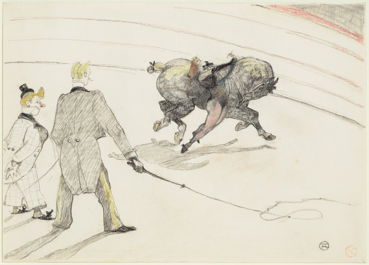No circo: acrobatas de Henri de Toulouse-Lautrec