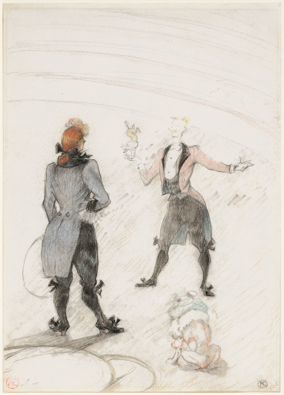 No circo: o treinador de cães de Henri de Toulouse-Lautrec