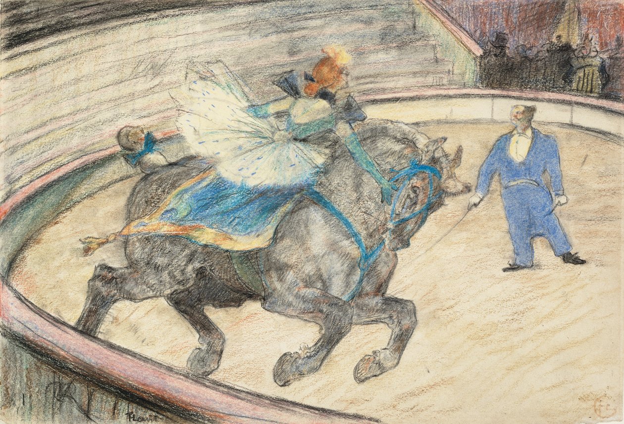 No Circo: Trabalho no picadeiro de Henri de Toulouse-Lautrec