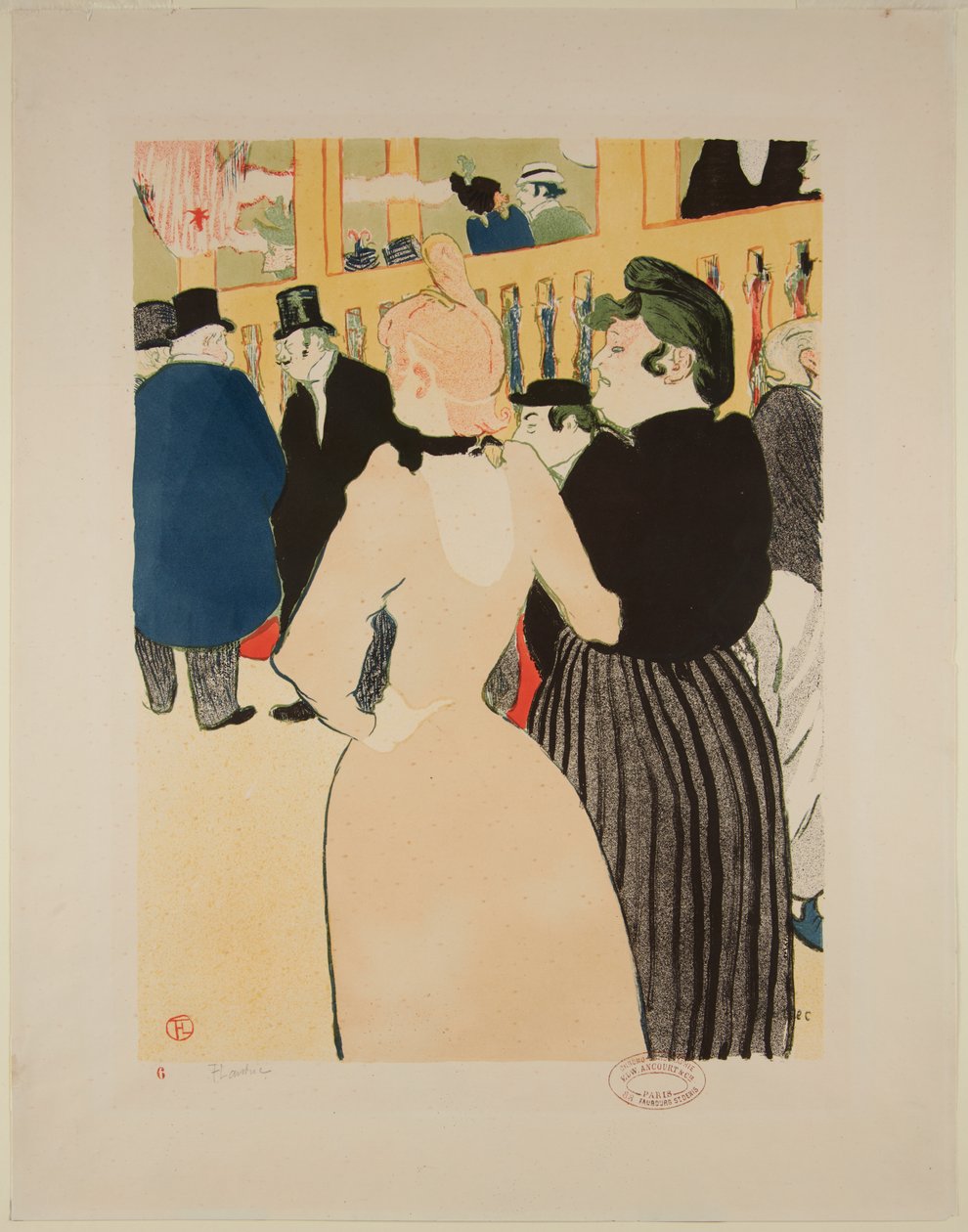 No Moulin-Rouge: La Goulue e sua irmã de Henri de Toulouse Lautrec