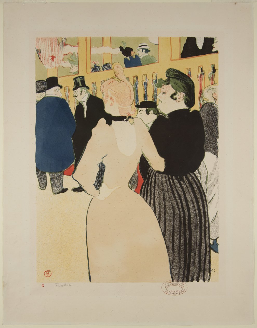 No Moulin Rouge: La Goulue e a sua irmã de Henri de Toulouse-Lautrec