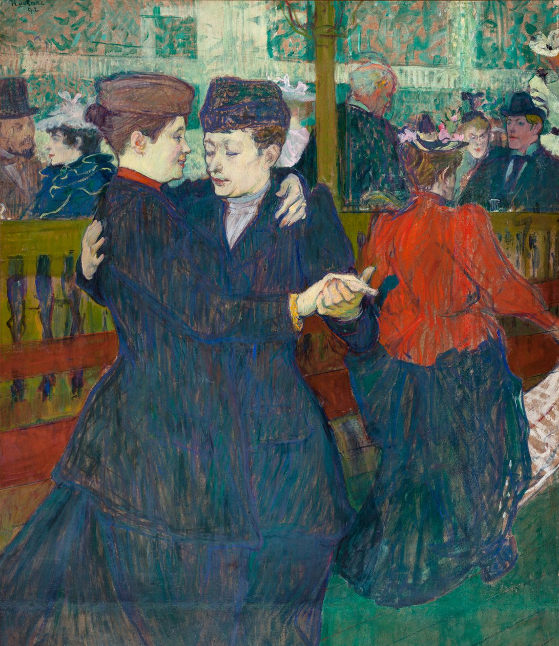 No Moulin Rouge Duas Mulheres Caminhando de Henri de Toulouse Lautrec