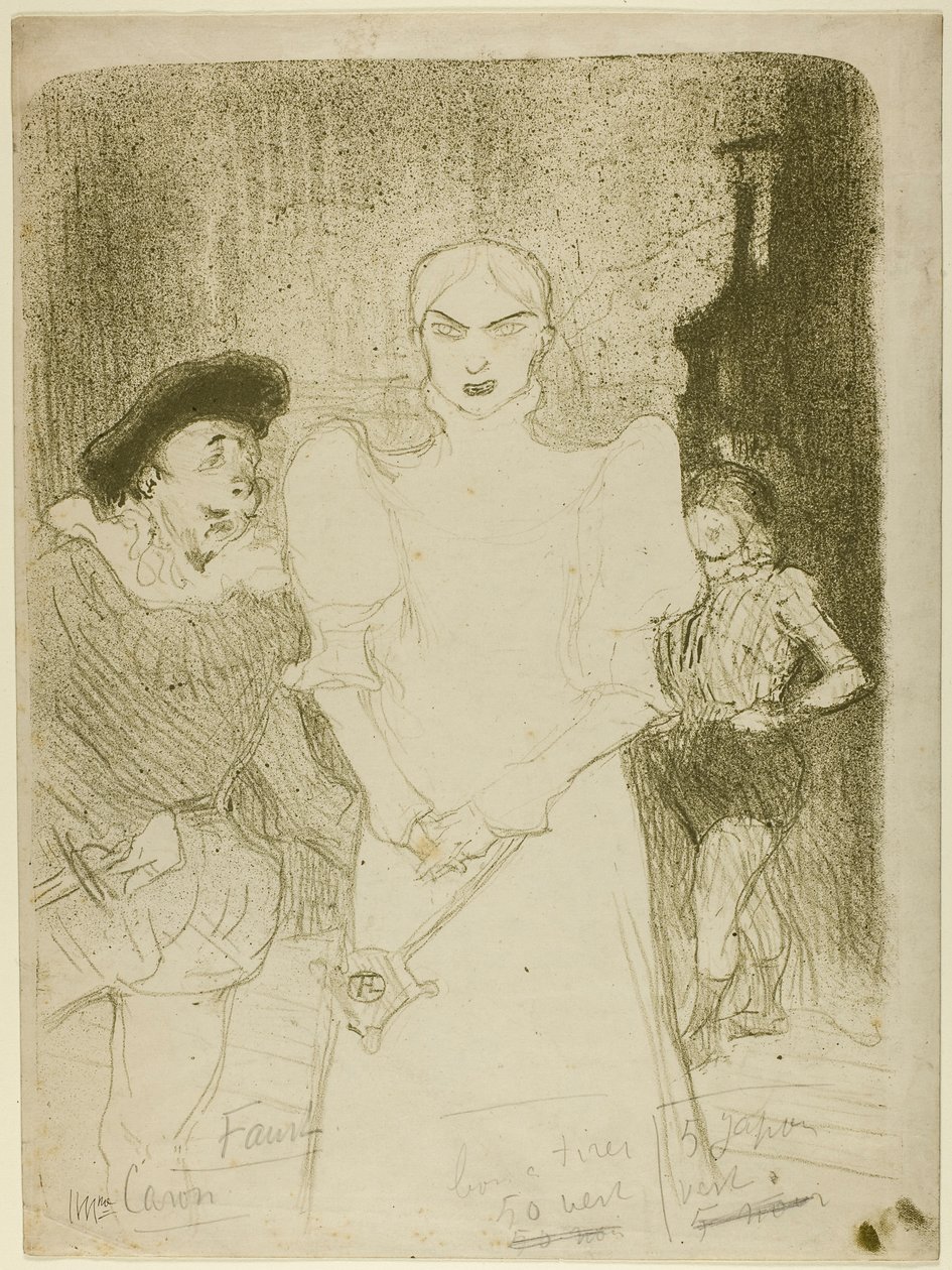 Na Ópera: Madame Caron em Fausto de Henri de Toulouse-Lautrec