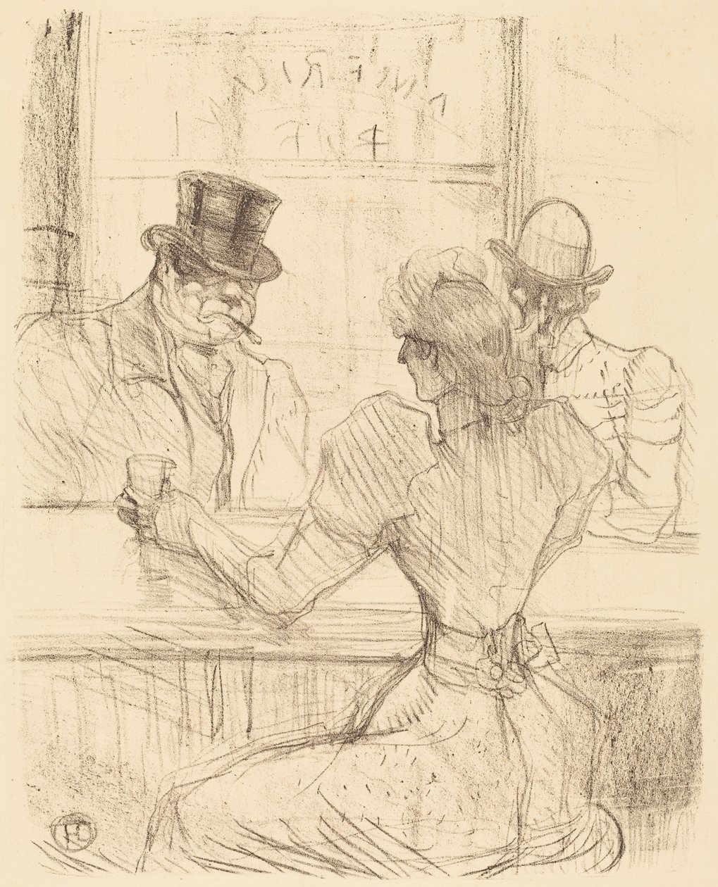 No Bar Picton, na rue Scribe (No Bar Picton, na rue Scribe) de Henri de Toulouse-Lautrec
