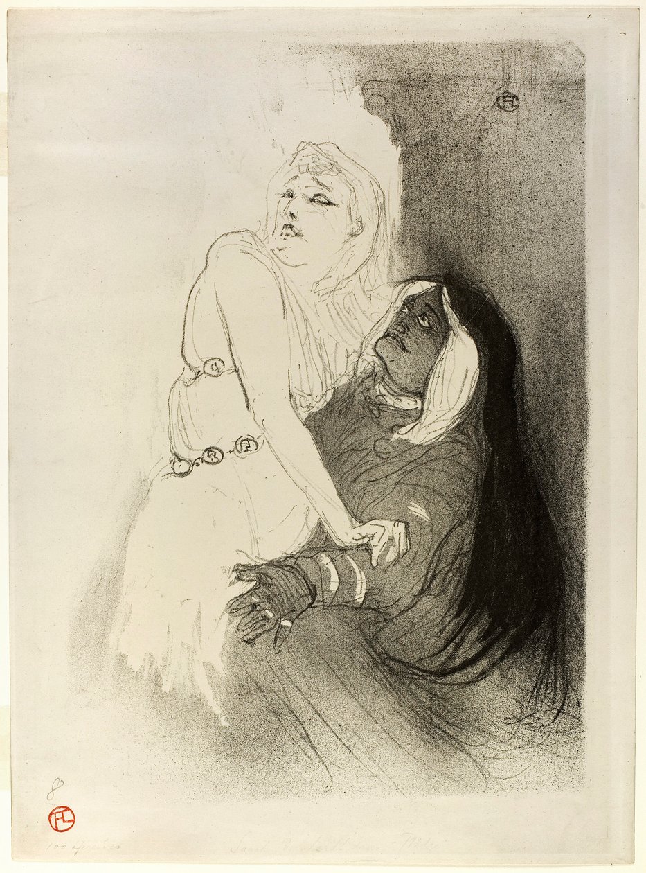 No Renascimento: Sarah Bernhardt em Phèdre de Henri de Toulouse-Lautrec