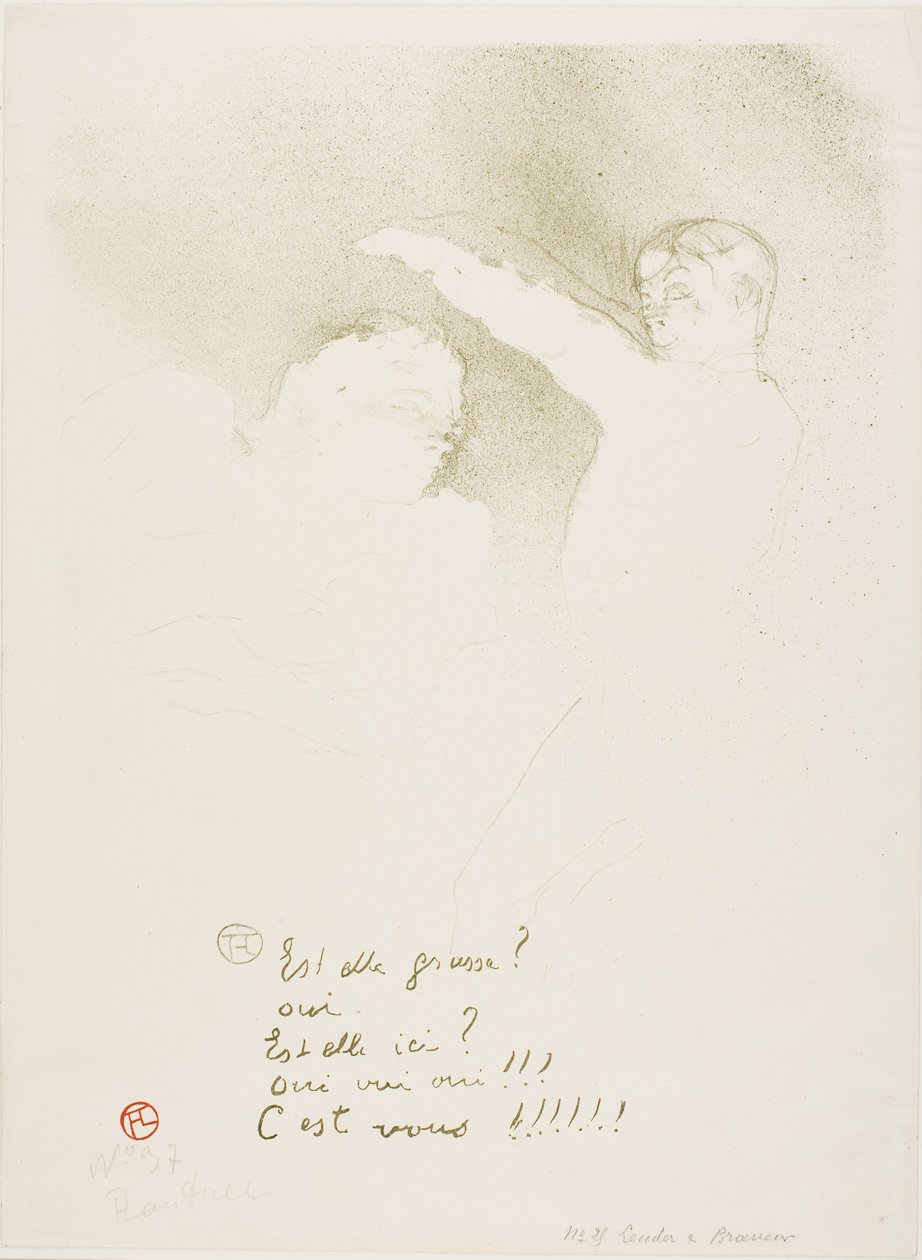 Nas Variedades: Mademoiselle Lender e Brasseur de Henri de Toulouse-Lautrec