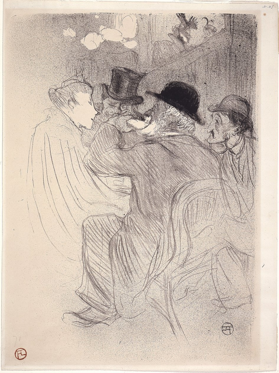 No Moulin Rouge: Um Rude! Um verdadeiro rude! (No Moulin Rouge - Um Rude! Um Verdadeiro Rude!) 1893 (litografia) de Henri de Toulouse Lautrec