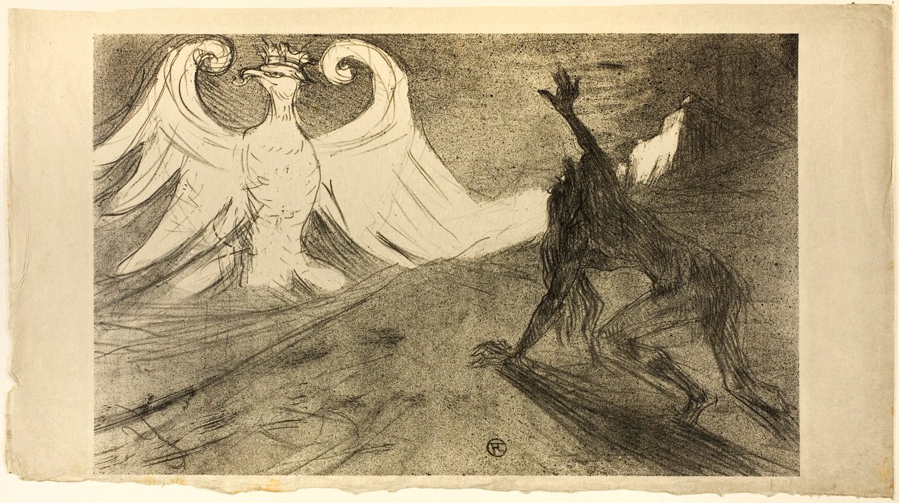 Ao pé do Sinai, capa rejeitada de Henri de Toulouse-Lautrec
