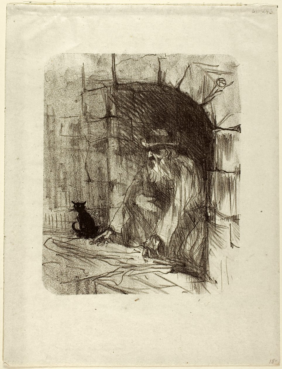 Sala dos fundos de uma loja em Cracóvia, de Au Pied du Sinaï de Henri de Toulouse-Lautrec