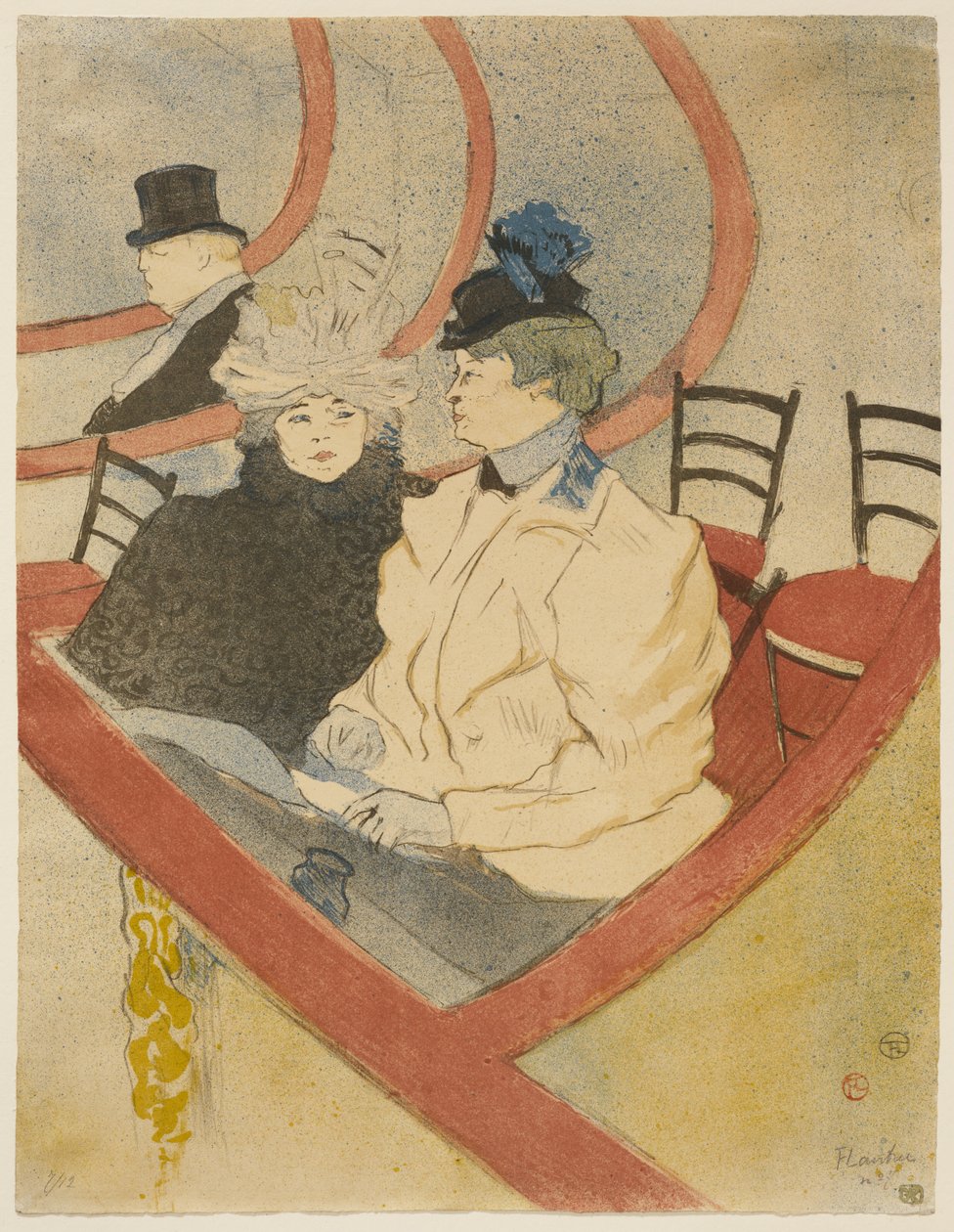 Camarote no primeiro balcão de Henri de Toulouse-Lautrec