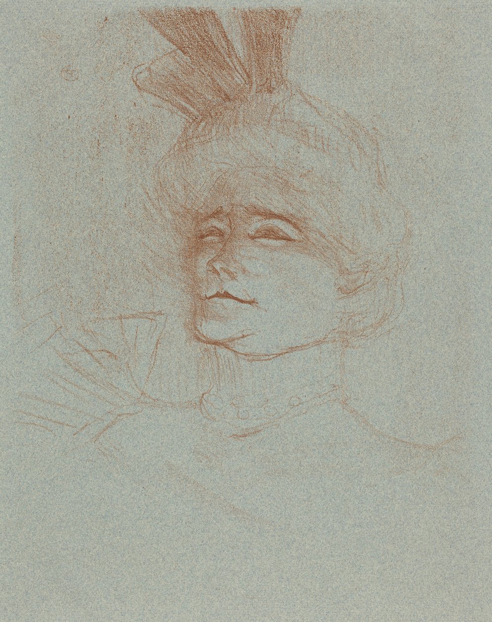 Busto da Srta. Marcelle Lender, de três quartos (Mlle. Marcelle Lender en buste, de trois quartes) de Henri de Toulouse-Lautrec