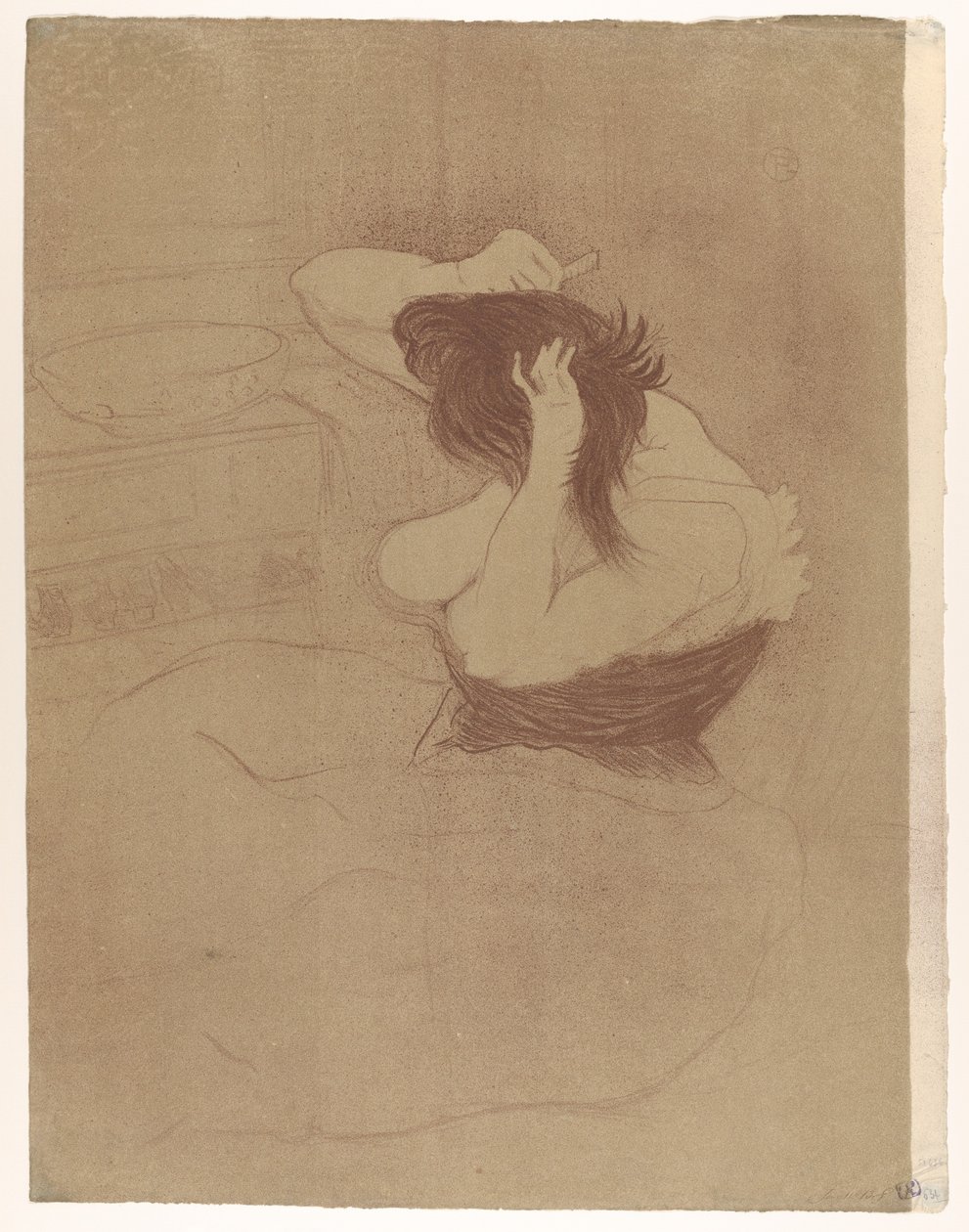 A pentear o cabelo de Henri de Toulouse-Lautrec