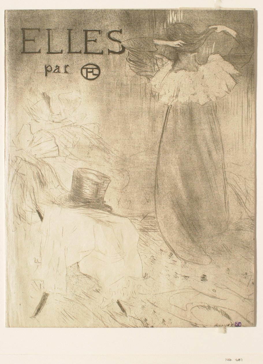 Capa do portefólio «Elles» de Henri de Toulouse-Lautrec