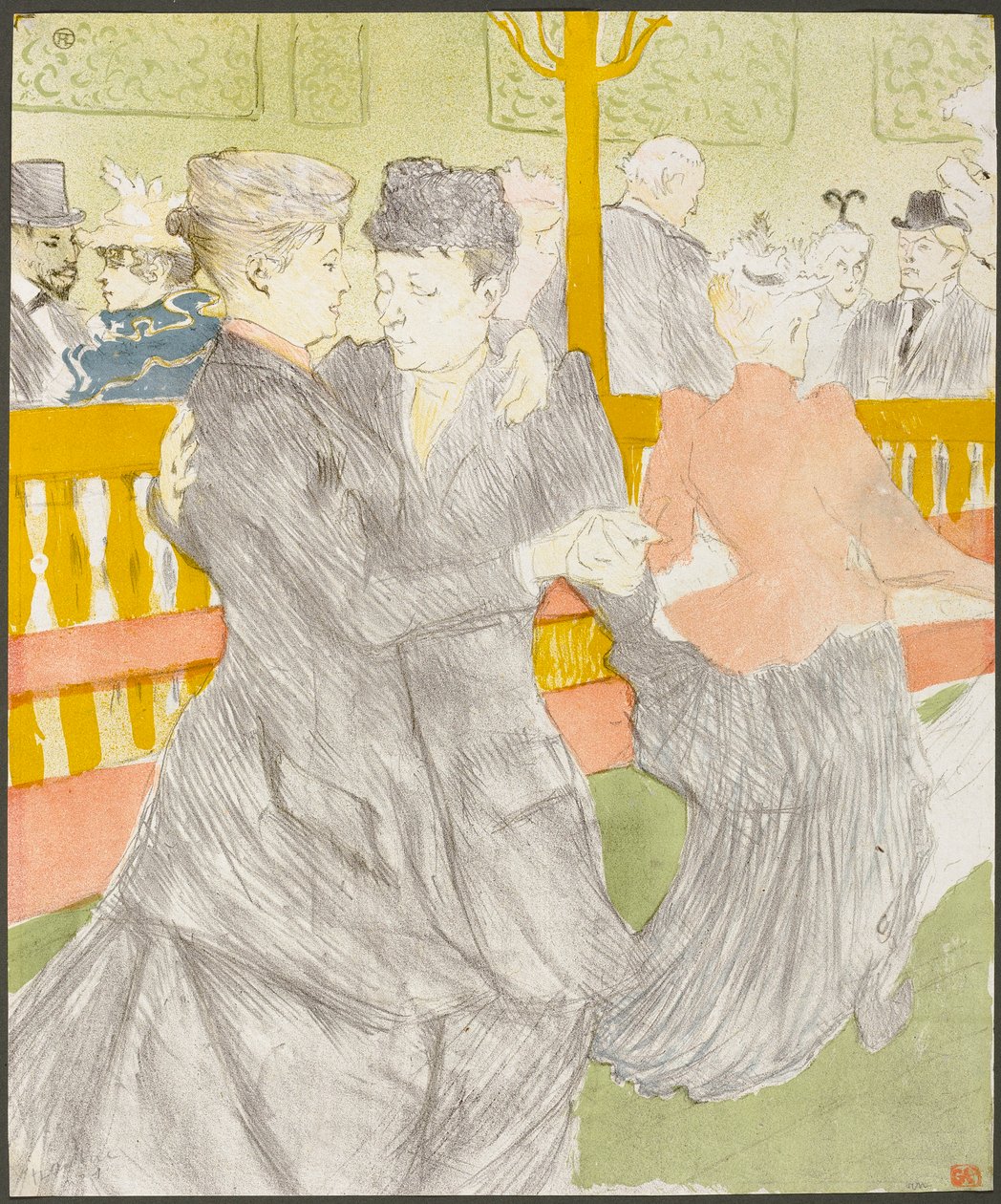 Dança no Moulin Rouge de Henri de Toulouse-Lautrec