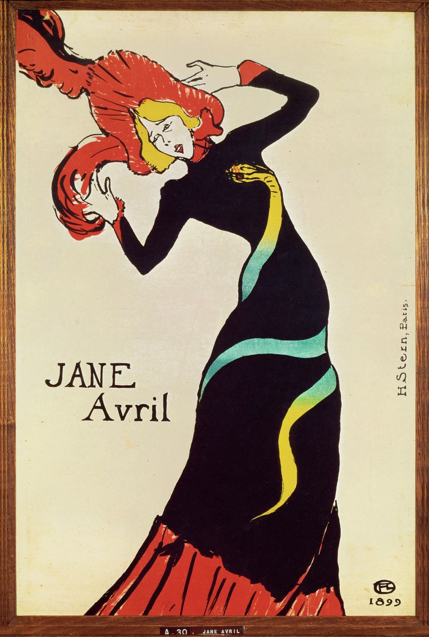 A bailarina Jane Avril. Cartaz de Henri de Toulouse-Lautrec