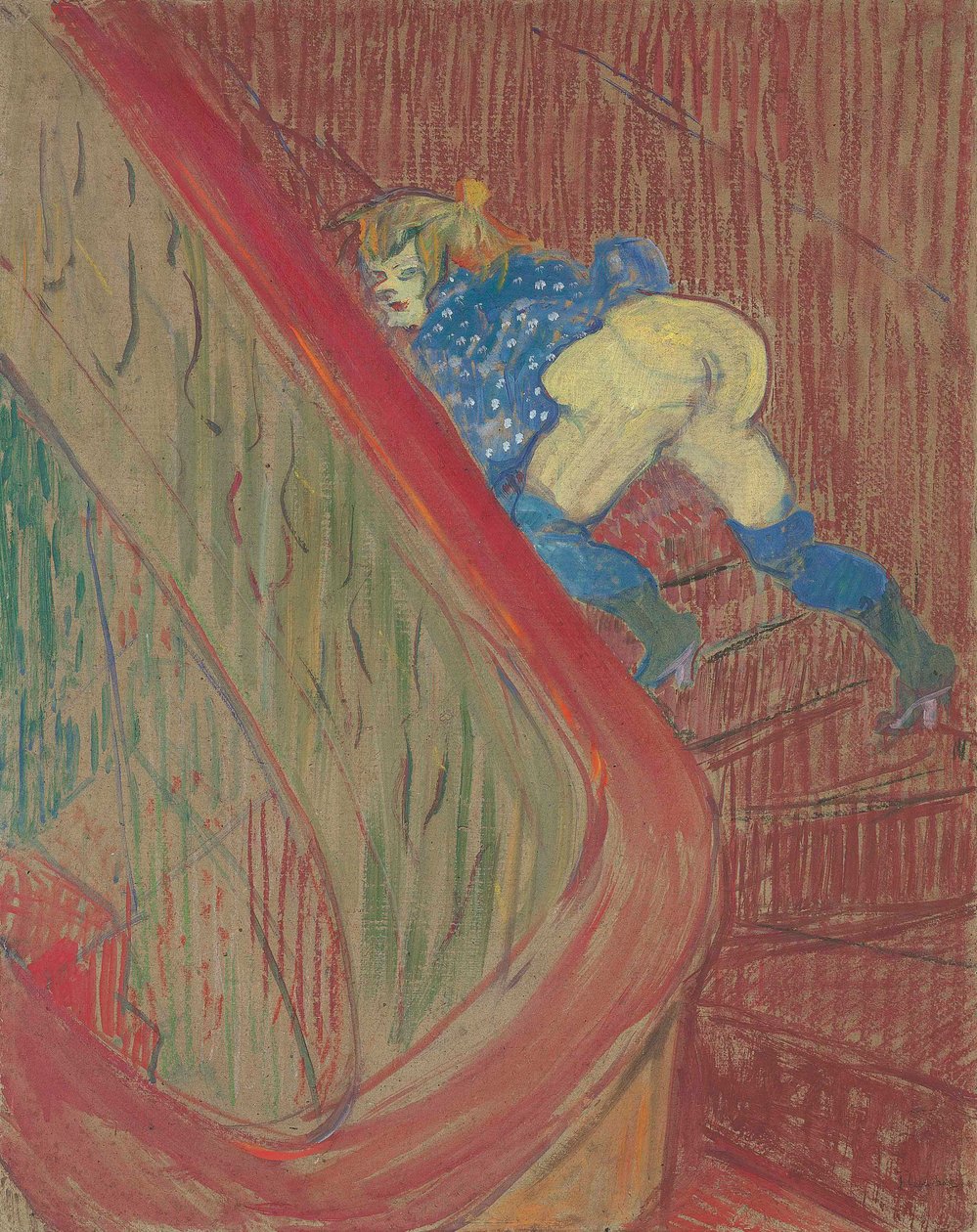 Na escadaria da rue des Moulins de Henri de Toulouse Lautrec