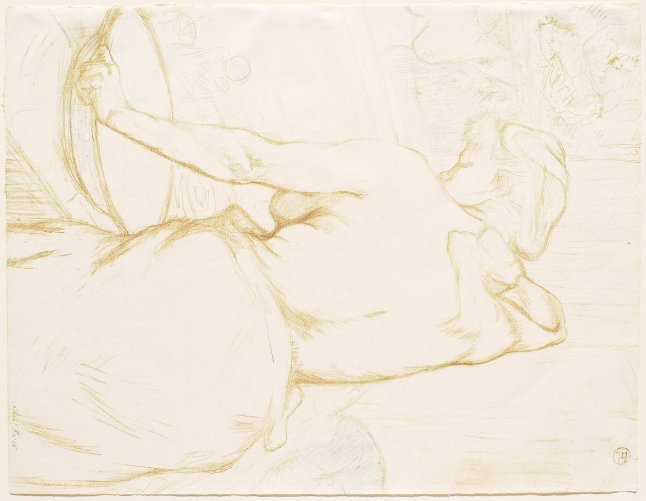 Elles: Mulher a lavar-se - A toilette de Henri de Toulouse-Lautrec