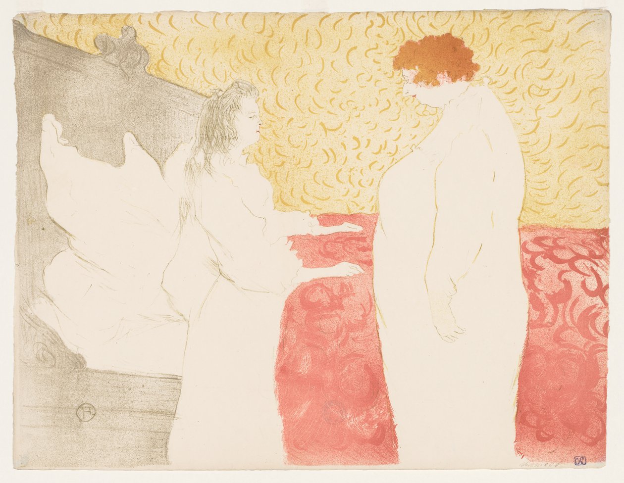 Elles: Mulher na cama de Henri de Toulouse-Lautrec