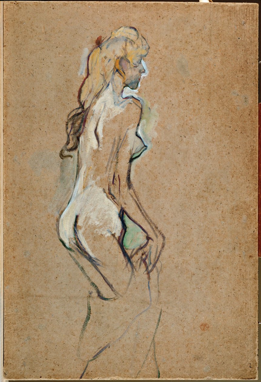 Fillette nue - Rapariga nua de Henri de Toulouse-Lautrec