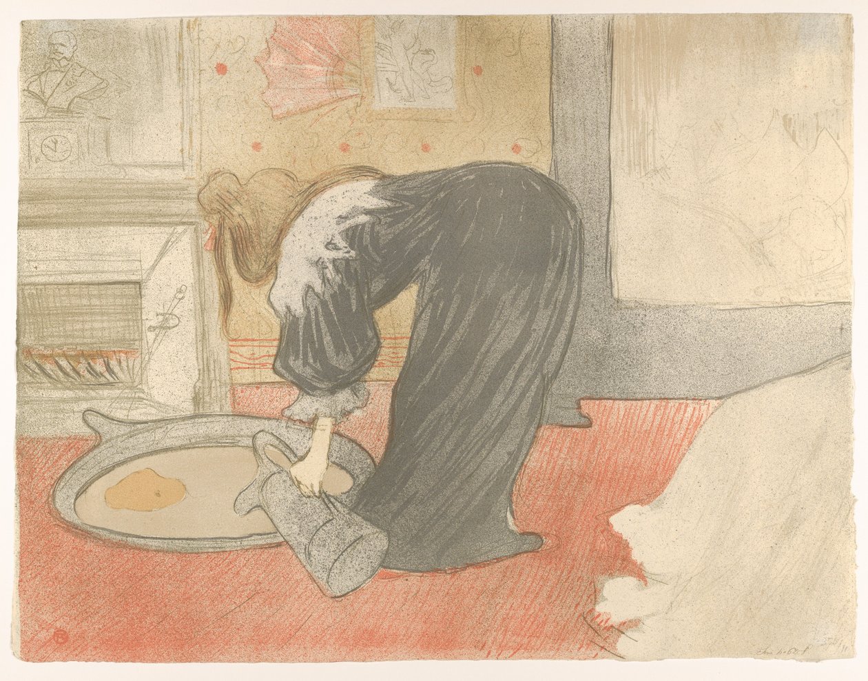 Encher uma banheira, de «Elles» de Henri de Toulouse-Lautrec