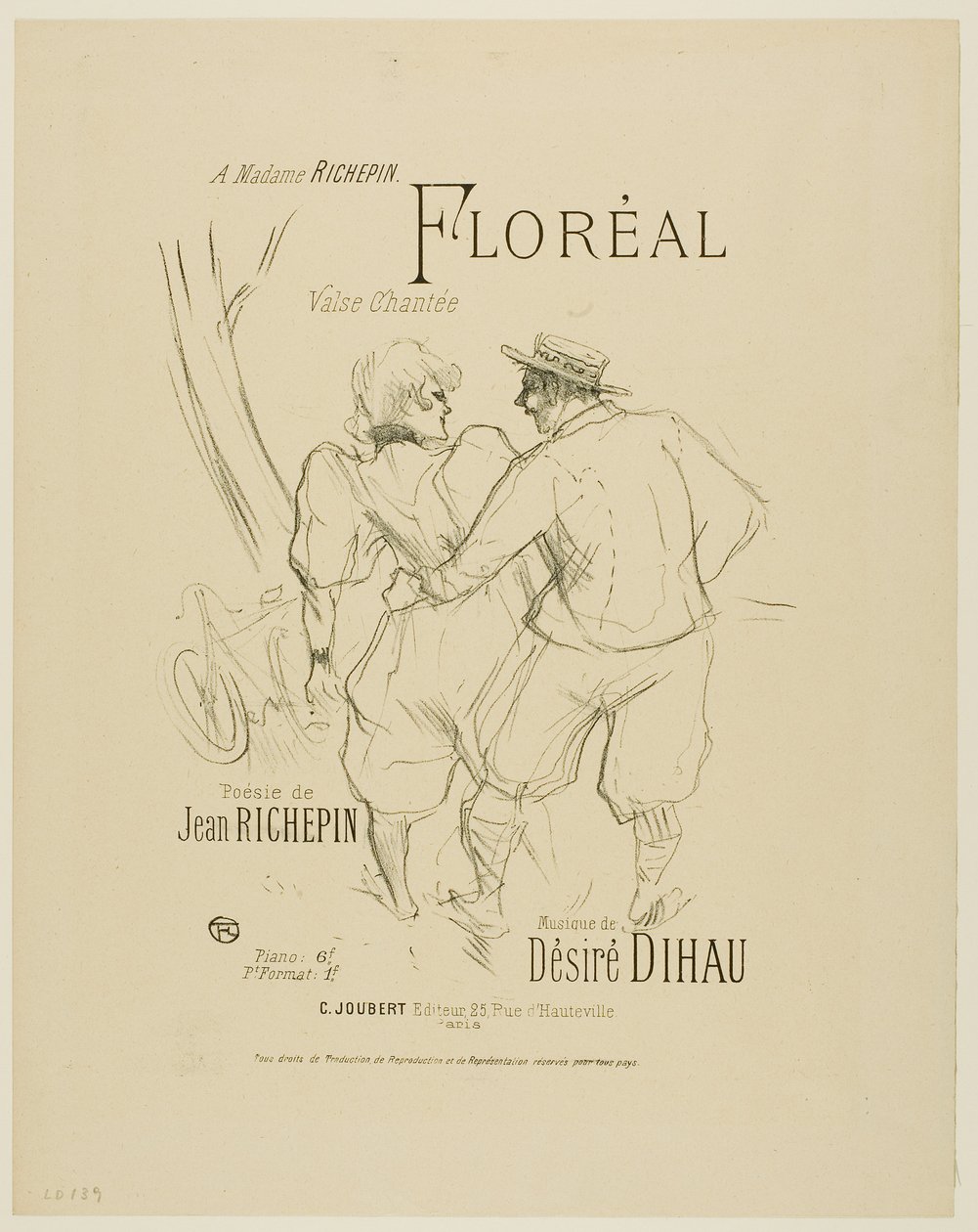Floréal, de Melodies de Désiré Dihau de Henri de Toulouse-Lautrec