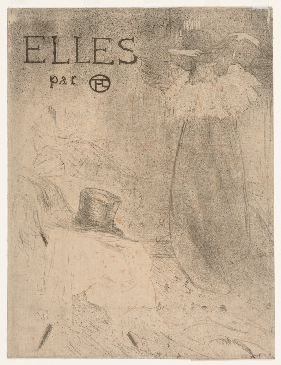 Pasta para Frontispício de Elles de Henri de Toulouse-Lautrec