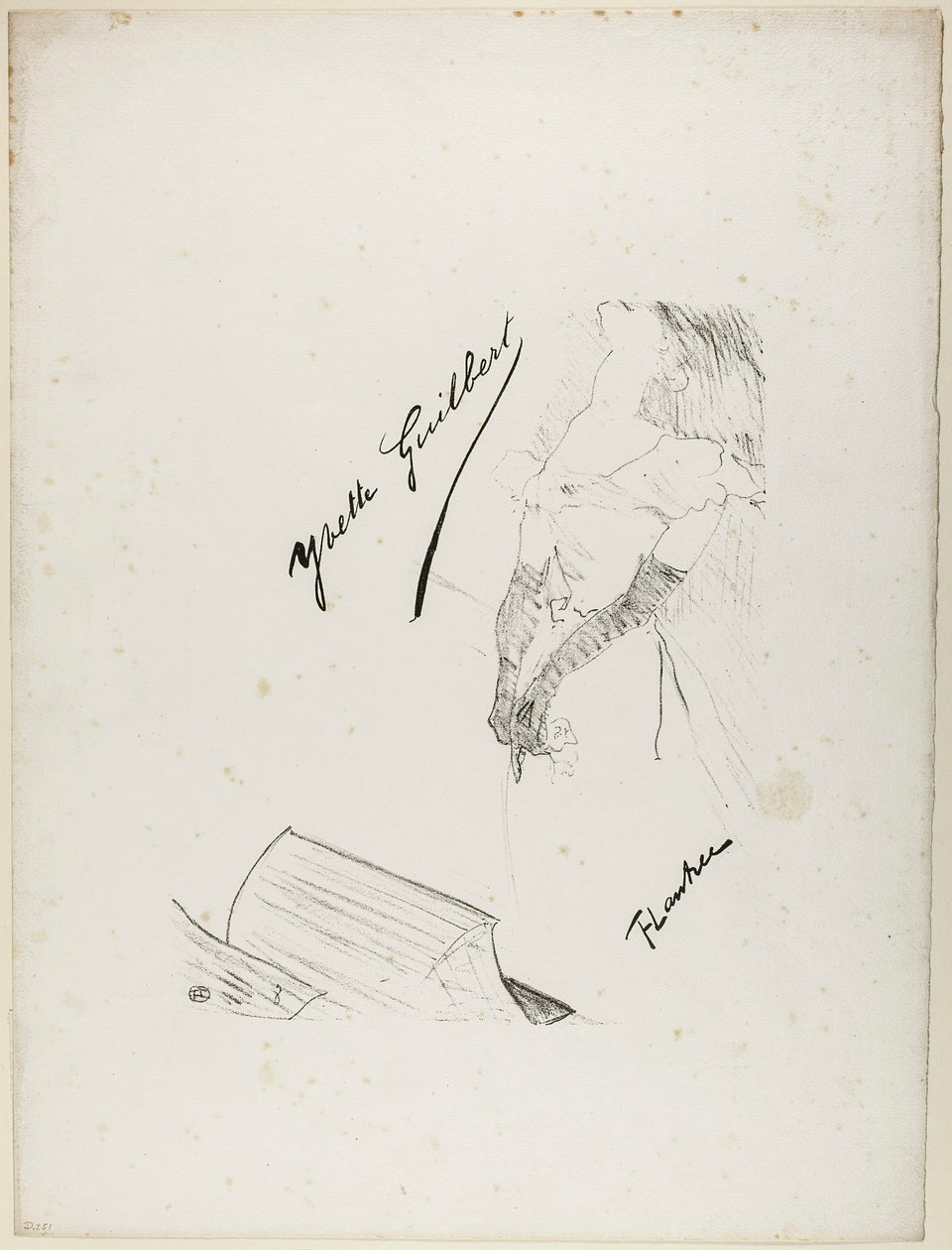 Frontispício para Yvette Guilbert de Henri de Toulouse-Lautrec